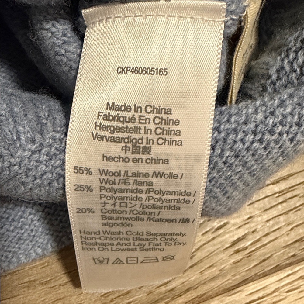 Madewell Clemence Cropped Cardigan Women’s Sz. S Cornflower Blue Wool Blend - Picture 3 of 8